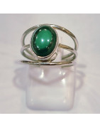 Bague Malachite Argent 925 Taille 51