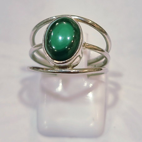 Bague Malachite Argent 925 Taille 51