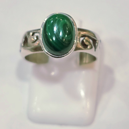 Bague Malachite Argent 925 Taille 52