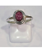 Bague Grenat Argent 925 Taille 50