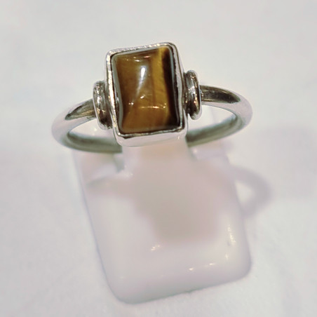 Bague Œil de Tigre Argent 925 Taille 52