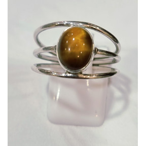 Bague Œil de Tigre Argent 925 Taille 62