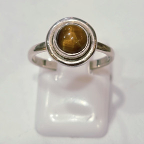 Bague Œil de Tigre Argent 925 Taille 50