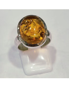 Bague Citrine Argent 925 Taille 51