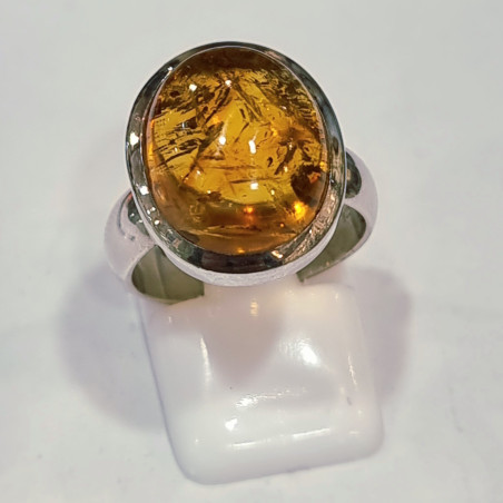 Bague Citrine Argent 925 Taille 51