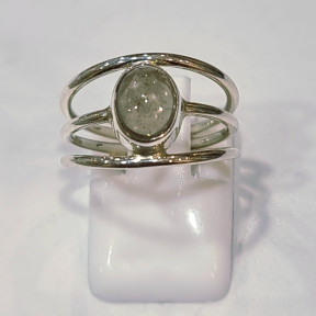 Bague Quartz Fumé Argent 925 Taille 50