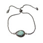 Bracelet Labradorite sur Chaîne Acier Inox Réglable