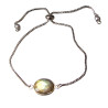 Bracelet Labradorite sur Chaîne Acier Inox Réglable