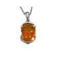 Pendentif Opale de Feu avec Chaîne Argent 925