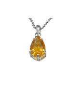 Pendentif Opale de Feu avec Chaîne Argent 925