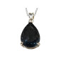 Pendentif Tourmaline Indicolite avec Chaîne Argent 925