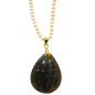 Pendentif Labradorite avec Collier de Perles