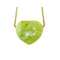 Pendentif Jade Cœur avec Chaîne Plaquée Or