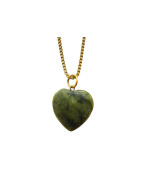 Pendentif Jade Cœur avec Chaîne