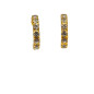 Boucles Zirconium Blanc Plaquées Or Demi Créoles