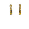 Boucles Zirconium Blanc Plaquées Or Demi Créoles