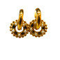 Boucles Perles Plaquée Or Demi Créoles