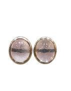 Boucles Quartz Rose Argent 925