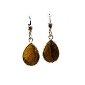 Boucles Œil de Tigre Argent 925