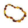 Bracelet Ambre Multicolore Pierres Roulées