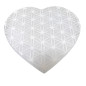 Disque de rechargement Sélénite Fleur de vie Cœur diam 10cm