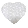 Disque de rechargement Sélénite Fleur de vie Cœur diam 10cm