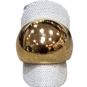 Bague Acier Plaqué Or Taille 62