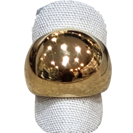 Bague Acier Plaqué Or Taille 62