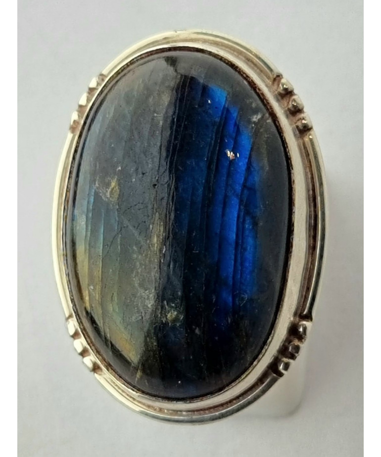 Bague Labradorite argent 925 Taille 54