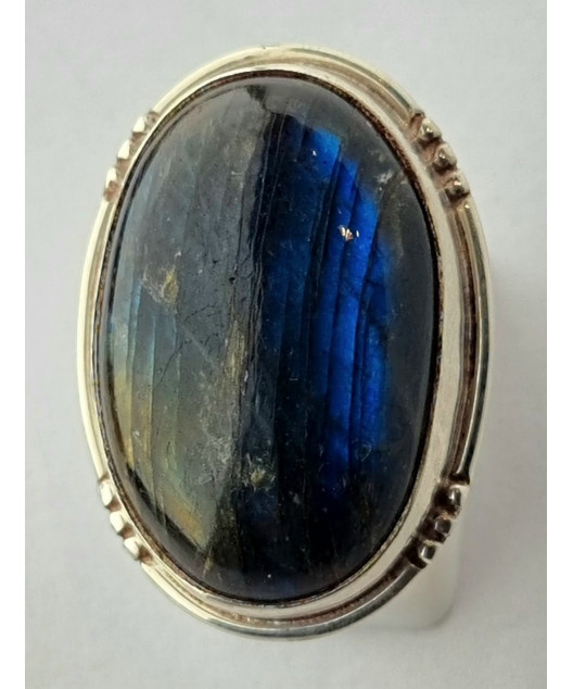 Bague Labradorite argent 925 Taille 54