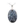 Pendentif Larvikite avec Chaîne Acier Inox