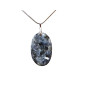 Pendentif Larvikite avec Chaîne Acier Inox