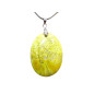 Pendentif Opale Verte avec Chaîne Acier Inox