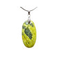 Pendentif Opale Verte avec Chaîne Acier Inox