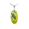Pendentif Opale Verte avec Chaîne Acier Inox