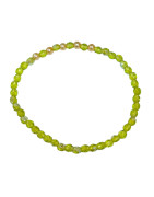 Bracelet Perles de Majorque Or et Perles Swarovski facettées Vertes Enfant