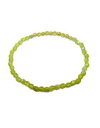 Bracelet Perles de Majorque Or et Perles Swarovski facettées Vertes Enfant