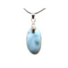 Pendentif Larimar sur Chaîne Acier