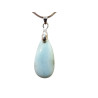 Pendentif Larimar sur Chaîne Acier