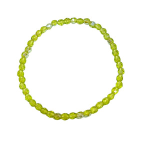 Bracelet Perles Swarovski facettées Vertes