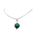 Pendentif Malachite Boule sur Cordon réglable