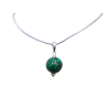 Pendentif Malachite Boule sur Cordon réglable