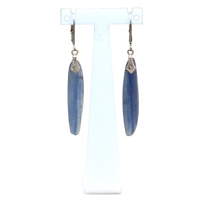 Boucles Cyanite Bleue Acier Inox