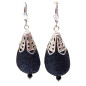 Boucles Pierre de Lave Acier Inox