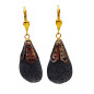 Boucles Pierre de Lave Acier Inox Doré