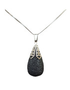 Pendentif Pierre de Lave avec Chaîne