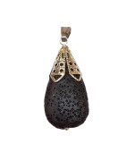 Pendentif Pierre de Lave avec Chaîne
