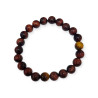 Bracelet Œil de Taureau et Œil de Tigre Pierres Rondes 8mm