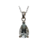 Pendentif Topaze Bleue avec Chaîne Argent 925