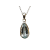 Pendentif Topaze Bleue avec Chaîne Argent 925